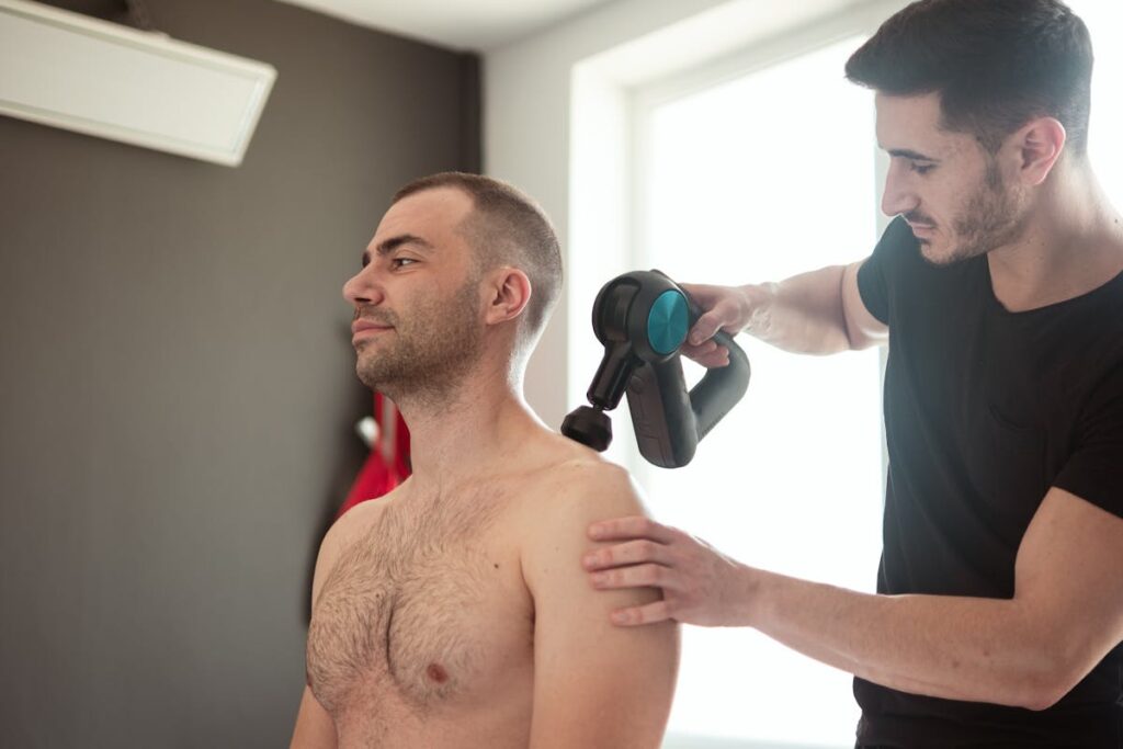 Newgen Medicals Massagegerät zeigt E2 – Kurzschluss erkannt